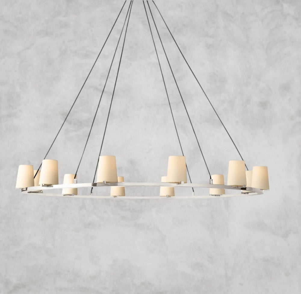 Pauillac Fabric Shade Round Chandelier 36", 48", 60"